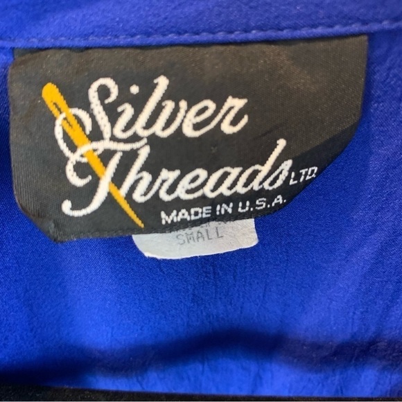 Vintage 80s Silver Threads Nautical  Jacket Dolman Sleeves Golden Girls sz S - Picture 4 of 7